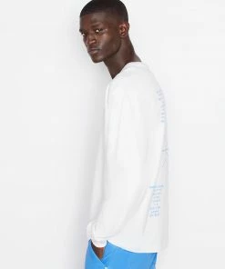 Frame-denim Men Long Sleeve Galerie Frame Text Shirt -- Blanc