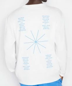 Frame-denim Men Long Sleeve Galerie Frame Text Shirt -- Blanc