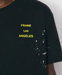 Frame-denim Men Logo Splash Paint Tee -- Noir