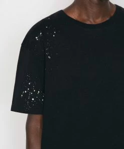 Frame-denim Men Logo Splash Paint Tee -- Noir