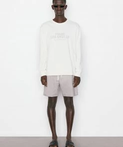 Frame-denim FRAME Logo Long Sleeve Tee -- Milk