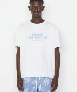 Frame-denim Men FRAME Logo Short Sleeve Tee -- Blanc