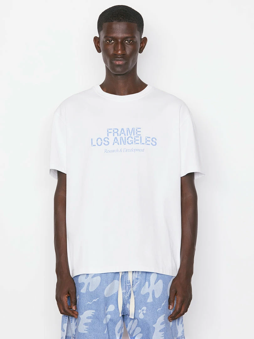 Discount π Frame-denim Men FRAME Logo Short Sleeve Tee -- Blanc π€© 1 Frame-denim Men FRAME Logo Short Sleeve Tee -- Blanc