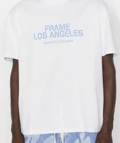 Discount π Frame-denim Men FRAME Logo Short Sleeve Tee -- Blanc π€© 9 Frame-denim Men FRAME Logo Short Sleeve Tee -- Blanc