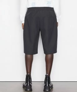 Frame-denim Italian Wool Trouser Short -- Shadow Grey Men