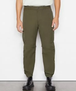 Frame-denim Convertible Tech Trouser -- Khaki Green