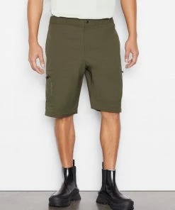 Frame-denim Convertible Tech Trouser -- Khaki Green