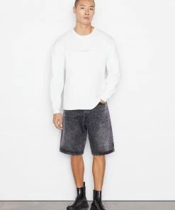 Frame-denim Men Baggy Fit Short -- Noir Paint
