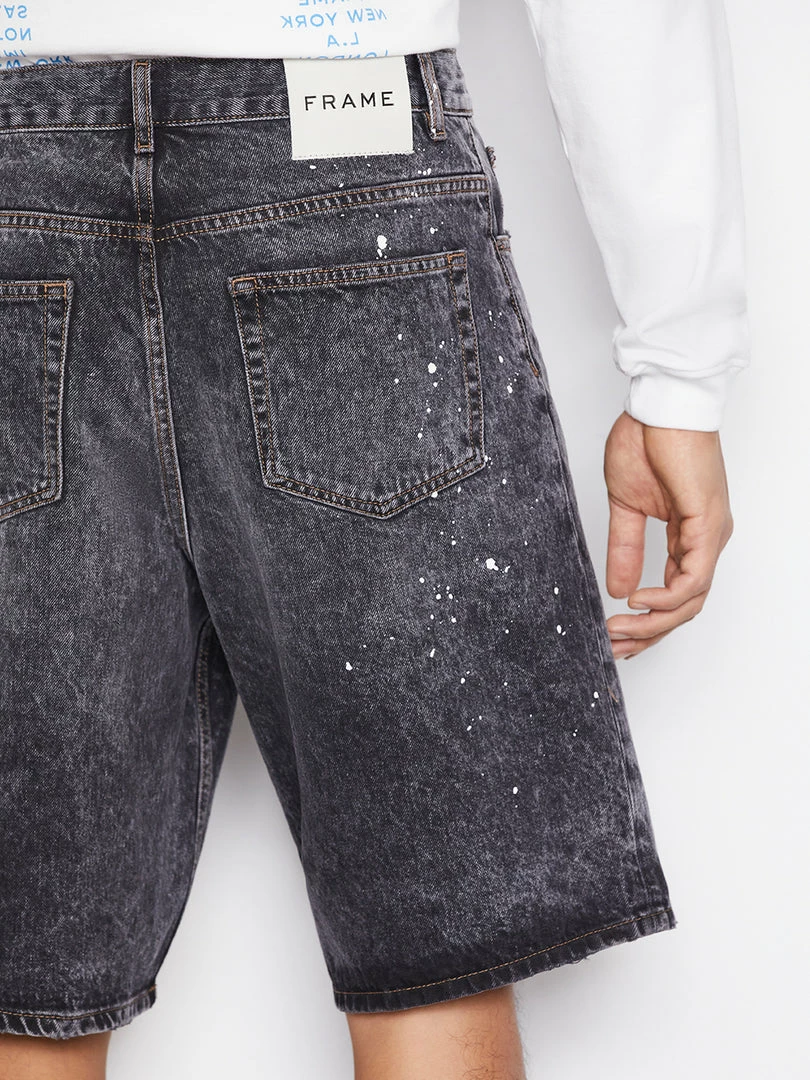 New π Frame-denim Men Baggy Fit Short -- Noir Paint π― 5 Frame-denim Men Baggy Fit Short -- Noir Paint