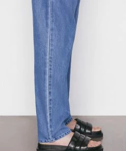 Frame-denim Silk Denim Trouser -- Blue Jean