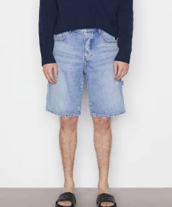 Frame-denim Cargo Denim Short -- Blue Washed Men