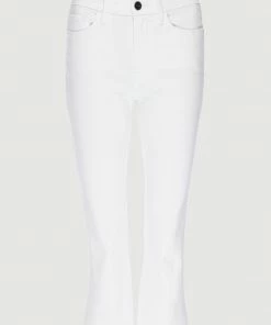 Frame-denim Le Pixie Crop Mini Boot Released Hem -- Blanc