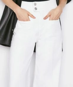 Frame-denim Le Pixie Hardy Wide Leg -- Blanc Women