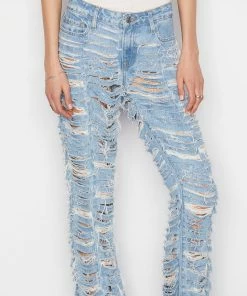Frame-denim Atelier Low Rise Flare Shred -- Anya Shred Women