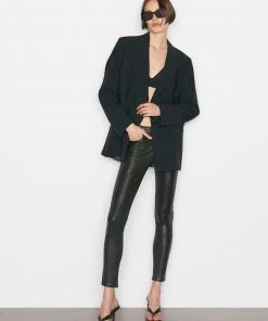 Frame-denim Women Le Skinny De Jeanne Leather Pant -- Washed Black