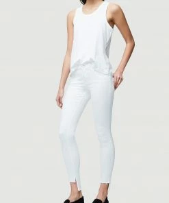 Frame-denim Women Le Skinny De Jeanne Raw Stagger -- Blanc