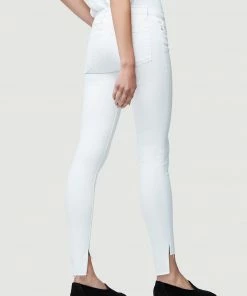 Frame-denim Women Le Skinny De Jeanne Raw Stagger -- Blanc