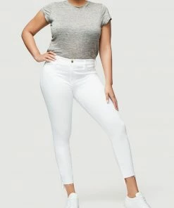 Frame-denim Women Le Skinny De Jeanne Raw Stagger -- Blanc