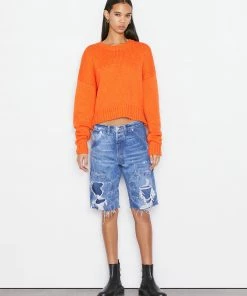 Frame-denim Le Slouch Utility Bermuda -- Waterfalls