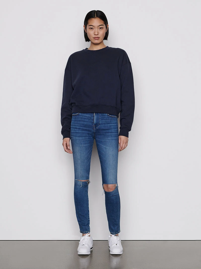 Flash Sale π₯ Frame-denim π© Women Oversized Crew -- Navy β 2 Frame-denim Women Oversized Crew -- Navy