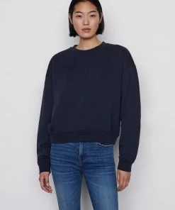Frame-denim Women Oversized Crew -- Navy