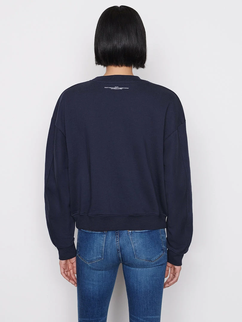 Flash Sale π₯ Frame-denim π© Women Oversized Crew -- Navy β 4 Frame-denim Women Oversized Crew -- Navy