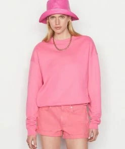 Frame-denim Oversized Crew -- Hot Pink Women