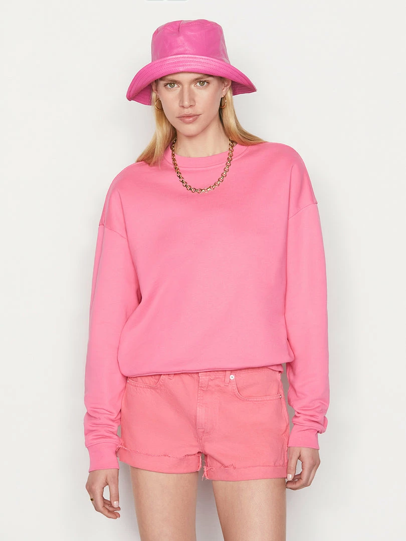 Outlet β€οΈ Frame-denim Oversized Crew -- Hot Pink π© Women β 1 Frame-denim Oversized Crew -- Hot Pink Women