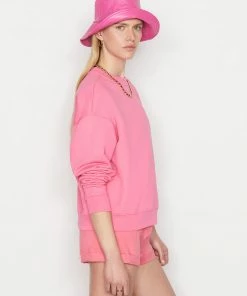 Outlet β€οΈ Frame-denim Oversized Crew -- Hot Pink π© Women β 10 Frame-denim Oversized Crew -- Hot Pink Women