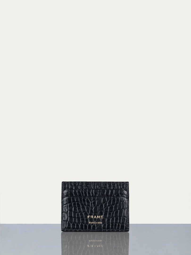 Budget π Frame-denim Card Holder -- Noir Croco π© Women β¨ 2 Frame-denim Card Holder -- Noir Croco Women
