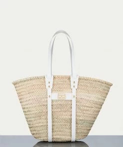 Frame-denim Women Straw Tote -- Off White