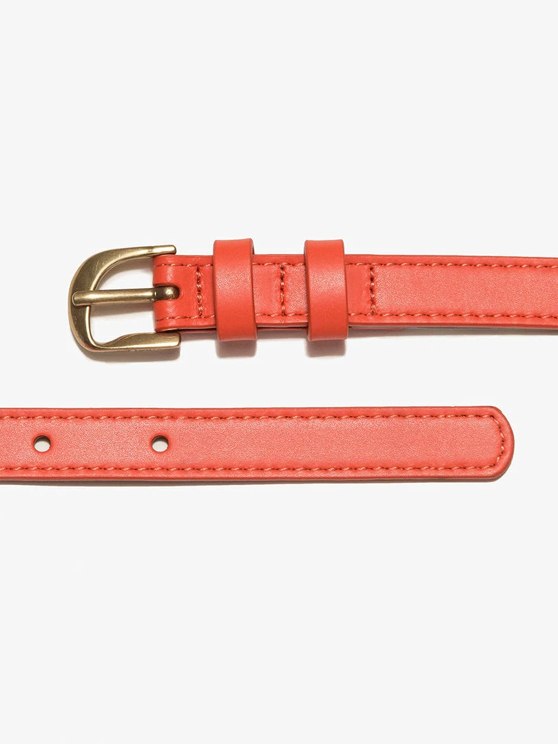 Hot Sale 🤩 Frame-denim Twist Buckle Belt -- Orange Crush 👩 Women 😉 2 Frame-denim Twist Buckle Belt -- Orange Crush Women