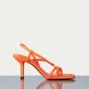 Frame-denim Women Le Addison Sandal -- Orange Crush