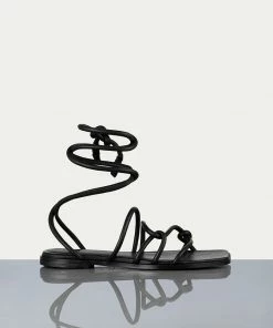 Frame-denim Women Le Remi Lace Up Sandal -- Noir