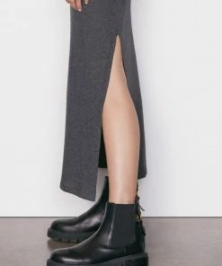 Frame-denim Le Muscle Maxi Dress -- Charcoal Heather