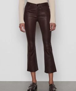 FRAME Sales Shop 32 Frame-denim Leather Le Crop Mini Boot -- Espresso Women