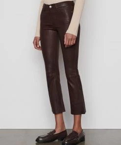 Frame-denim Leather Le Crop Mini Boot -- Espresso Women