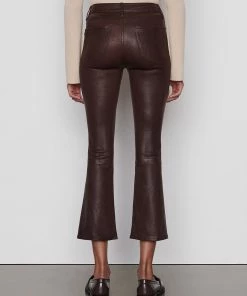 Frame-denim Leather Le Crop Mini Boot -- Espresso Women