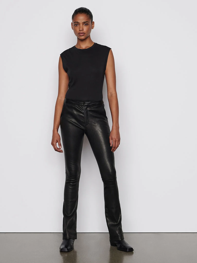 Promo π Frame-denim Le Serge Leather Trouser -- Noir π© Women β 2 Frame-denim Le Serge Leather Trouser -- Noir Women