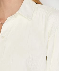 Flash Sale π Frame-denim Pleated Leather Lounge π Shirt -- Bone π 9 Frame-denim Pleated Leather Lounge Shirt -- Bone