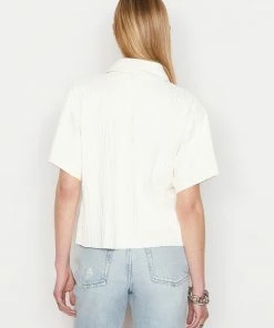 Flash Sale π Frame-denim Pleated Leather Lounge π Shirt -- Bone π 11 Frame-denim Pleated Leather Lounge Shirt -- Bone