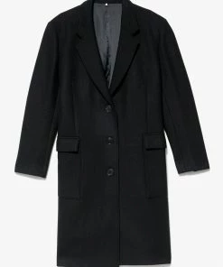 Frame-denim Ilona East Side Overcoat -- Noir Women