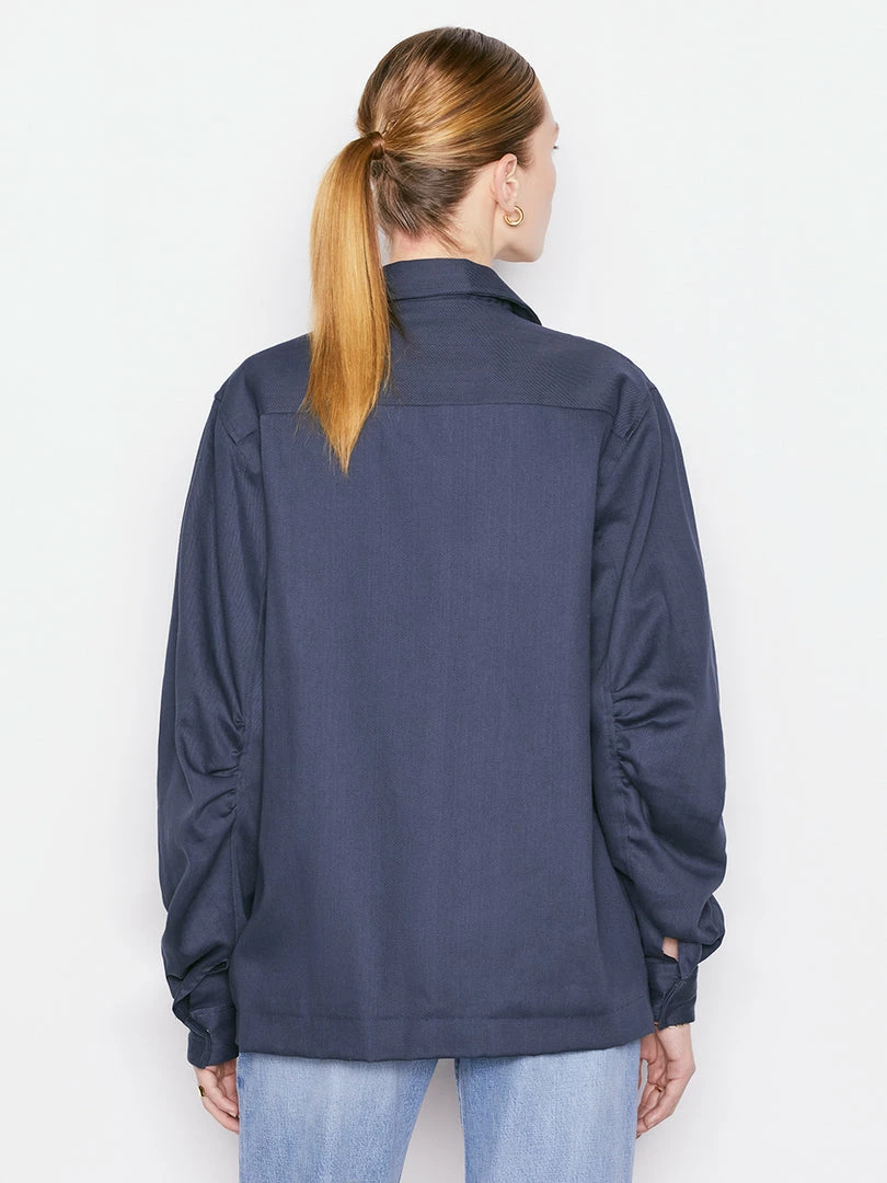 Budget π Frame-denim Utility Jacket -- Navy π 4 Frame-denim Utility Jacket -- Navy