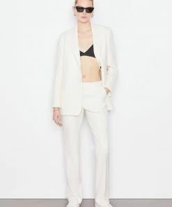 Frame-denim Women Oversized Raw Edge Blazer -- Off White