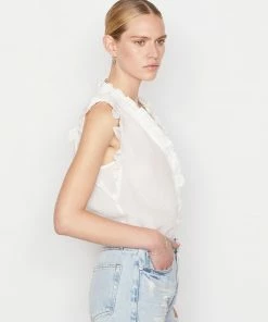 Top 10 π₯° Frame-denim π© Women Lauren Top -- Blanc π 10 Frame-denim Women Lauren Top -- Blanc