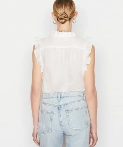 Top 10 π₯° Frame-denim π© Women Lauren Top -- Blanc π 13 Frame-denim Women Lauren Top -- Blanc