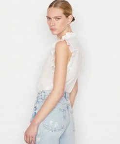 Top 10 π₯° Frame-denim π© Women Lauren Top -- Blanc π 11 Frame-denim Women Lauren Top -- Blanc