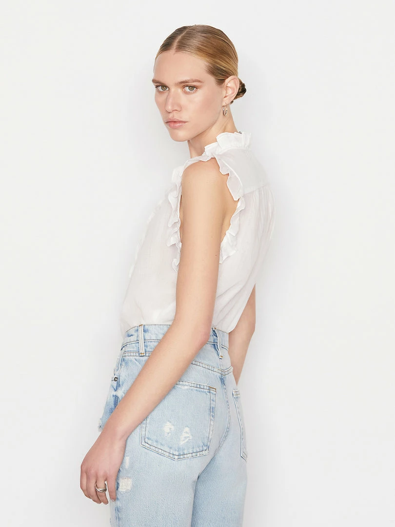 Top 10 π₯° Frame-denim π© Women Lauren Top -- Blanc π 5 Frame-denim Women Lauren Top -- Blanc