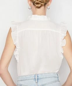 Top 10 π₯° Frame-denim π© Women Lauren Top -- Blanc π 12 Frame-denim Women Lauren Top -- Blanc