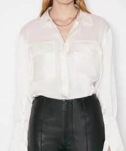 Frame-denim Boyfriend Shirt -- Off White